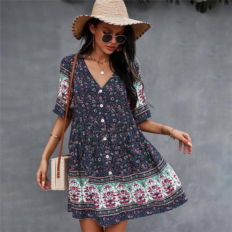 Bloom Dress™ | Casual Boho Mini Dress